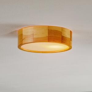 Envostar Kerio plafonieră, Ø 27 cm, pin natural, reglabil, Lemn, Camera de zi / sufragerie, Lemn, Modern