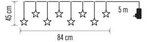 Ghirlandă LED de exterior 8xLED/5,84 m IP44, stele