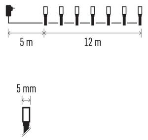 Ghirlandă LED de exterior 120xLED/8 moduri, 17m, IP44, multicolor
