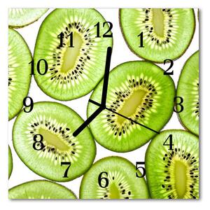 Ceas de perete din sticla pătrat Kiwi Bucătărie Verde