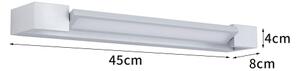 Brilagi-LED Oglindă iluminată pentru baie AQUA LINE LED/12W/230V, 45 cm, IP44, crom mat