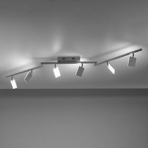 PURE Mira plafonieră 6 becuri Remote CCT alu, reglabil, Metalic, Camera de zi / sufragerie, Metal, Modern