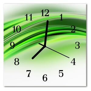 Ceas de perete din sticla pătrat Rezumat Arta verde