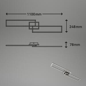 Frame S plafonieră LED CCT 110x24,8cm negru