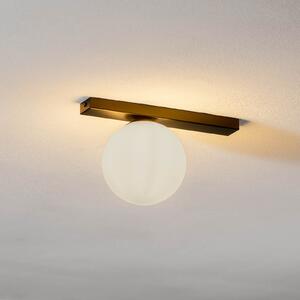 EMIBIG LIGHTING Plafonieră Fit, negru/opal, 1 bec, reglabil, Negru, Camera de zi / sufragerie, Metal, Modern