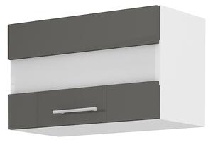 Dulap superior de bucătărie Lavera 60 GUS36 1F (alb + gri lucios). 1032427