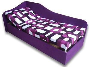 Pat de o persoană (canapea) 90 cm Abigail (Gusto 10 + violet 49) (S). 793060