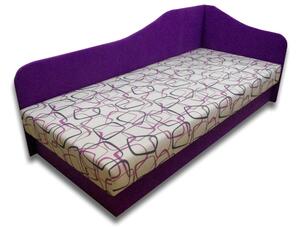 Pat de o persoană (canapea) 80 cm Lady 87 (violet 49 + Dodo 1058) (D). Promo -12%. 793108