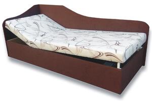 Pat de o persoană (canapea) 80 cm Abigail (Sand 10 + maro închis 40) (S). Promo -8%. 793054