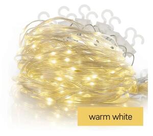 Ghirlandă LED de exterior, 54 LED, 8 funcții, 6,7 x 0,7 m, IP44, alb cald