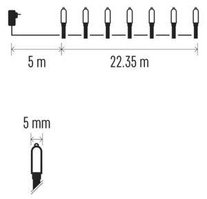 Ghirlandă LED de exterior, 150 LED-uri, 27,35 m, IP44, multicoloră