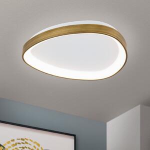 ORION Plafonieră Charlie LED, Ø 45 cm, alb opal, culoare alamă antică, Bronz / Alamă Veche, Camera de zi / sufragerie, Plastic, Modern