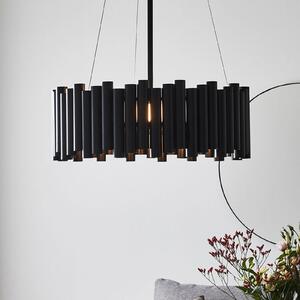 Markslöjd Lampă suspendată Level, negru, reglabil, Negru, Camera de zi / sufragerie, Metal, Modern