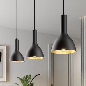 Arcchio Lampă suspendată Cosmina, 3 becuri, lungime 90 cm, negru