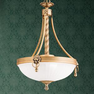 ORION Lampă suspendată tradițională Noam, 34 cm, reglabil, Bronz / Alamă Veche, Camera de zi / sufragerie, Metal, Antichitate