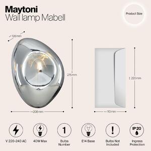 Maytoni Mabell aplică de perete din sticlă, crom