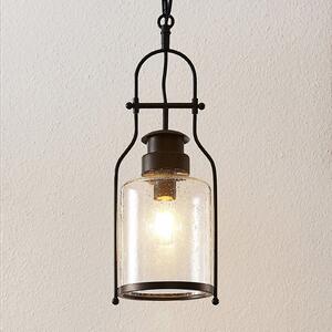 Lindby lampă suspendată Rozalie, negru, metal, lanternă, 21cm, reglabil, Negru, Hol, Metal, Vintage, Felinar