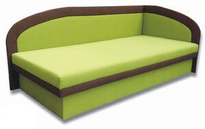 Pat de o persoană (canapea) 90 cm Melvin (Devon 001 verde + Devon 009 maro) (D). 793138