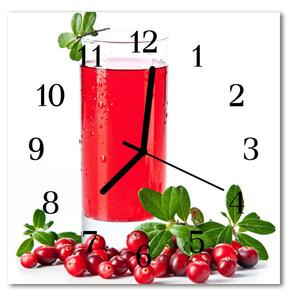 Ceas de perete din sticla pătrat Cranberry Cranberry Red