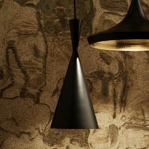Tom Dixon Beat Tall lampă pendul LED, negru, reglabil, Negru, Camera de zi / sufragerie, Metal, Design