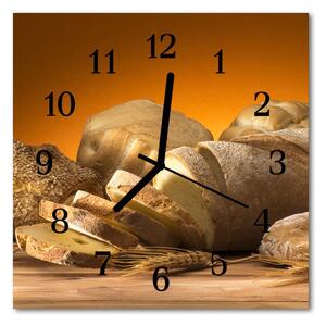 Ceas de perete din sticla pătrat Loaf Loaf Brown