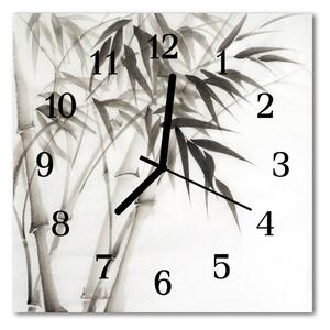 Ceas de perete din sticla pătrat Bamboo Bamboo Gray