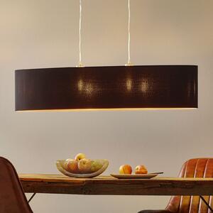 Lecio lampă suspendată textilă, oval 100 cm, negru