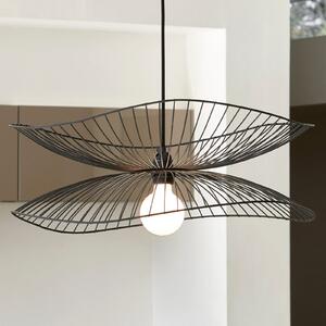 Forestier Libellule S lampă pendul, 56 cm, negru, reglabil, Negru, Camera de zi / sufragerie, Metal, Design