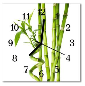 Ceas de perete din sticla pătrat Bamboo Bamboo Green