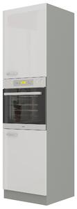 Dulap de bucătărie pentru alimente pentru cuptor Brunea 60 DP-210 2F (gri + alb lucios). 1024990