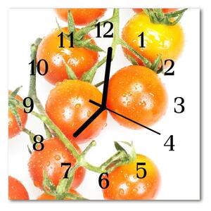 Ceas de perete din sticla pătrat Tomate tomate