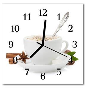 Ceas de perete din sticla pătrat Cupa anasone Alimente și băuturi Anason alb