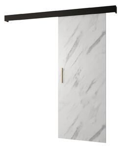 Uși culisante 90 cm Sharlene I (marmură alb + negru mat + auriu). 1043593