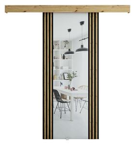 Uși culisante 90 cm Myles I (stejar artisan + negru mat). 1043556