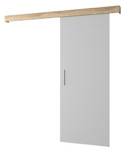 Uși culisante 90 cm Sharlene I (alb mat + stejar sonoma + argintiu). 1043595
