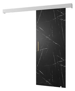 Uși culisante 90 cm Sharlene I (marmură negru + alb mat + auriu). 1043611