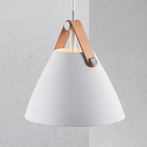DFTP by Nordlux Lampă suspendată Strap, Ø 16,5 cm, albă, reglabil, Alb, Camera de zi / sufragerie, Metal, Modern