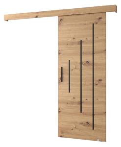 Uși culisante 90 cm Sharlene X (stejar artisan + stejar artisan + negru). 1044008