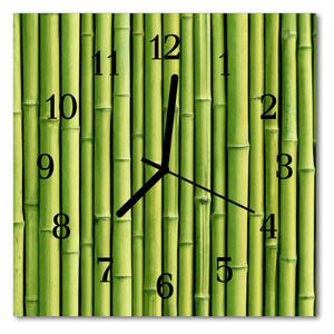 Ceas de perete din sticla pătrat Bamboo Bamboo Green