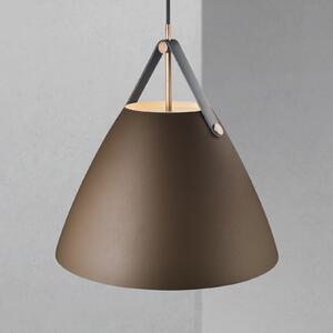 DFTP by Nordlux Lampă suspendată Strap cu abajur metalic bej, 36 cm, reglabil, Maro / Rugină, Camera de zi / sufragerie, Metal, Scandinavă