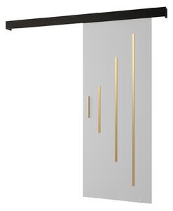 Uși culisante 90 cm Sharlene Y (alb mat + negru mat + auriu). 1044029