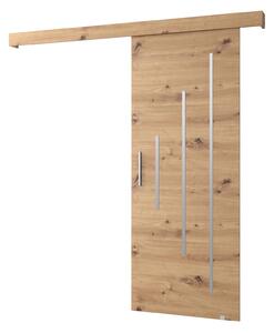 Uși culisante 90 cm Sharlene Y (stejar artisan + stejar artisan + argintiu). 1044009