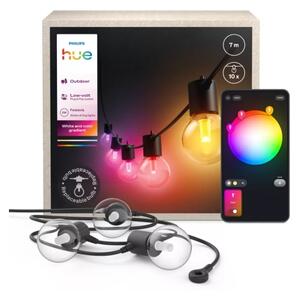 Philips Hue FESTAVIA - Ghirlandă LED RGBW pentru exterior, 10 x LED, 7 m, IP65, cu intensitate reglabilă