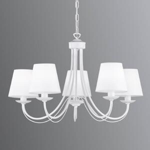 Candelabru Cortez, alb, 5 becuri