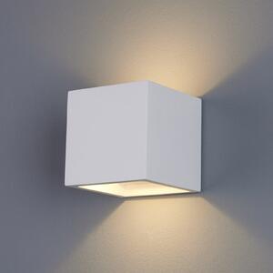 Lindby Aplică de perete cu LED în formă cub Marita din gips, Alb, Hol, Tencuială / Argilă, Modern