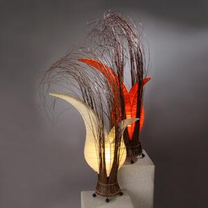 Lampă de masă Bunga în formă florală, crem
