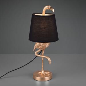 Lampă de masă Lola cu flamingo, negru/auriu