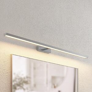 Lindby LED oglindă luminoasă Jukka, 120 cm, crom, metal, IP44, Metalic, Baie, Aluminiu, Modern
