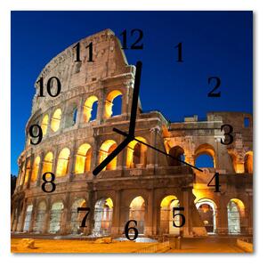 Ceas de perete din sticla pătrat Colosseum Colosseum Galben