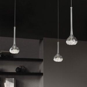 Sil-Lux Lampă suspendată cu trei lumini Graal, Transparent, Camera de zi / sufragerie, Metal, Modern